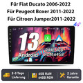 9" Android 13 Autoradio Carplay 4G Für Fiat Ducato Peugeot Boxer GPS Navi 4+64G