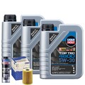 Motoröl 5W30 LIQUI MOLY Top Tec 4600 3L+MAHLE Ölfilter +Spülung