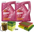 MANN-FILTER Inspektionspaket 10 L MANNOL Energy Combi LL 5W-30 für Jeep Grand