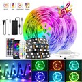 5050 RGB LED Streifen Stripe Lichtband 1M-30M Lichtleiste Smart Home APP dimmbar