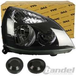 TYC HAUPTSCHEINWERFER H7/H1 RECHTS BEIFAHRERSEITE für RENAULT CLIO 2 AB 06.2001