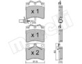 METELLI Bremsbelagsatz, Scheibenbremse 22-0163-2 für VW