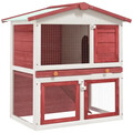Deluxe Holz Kaninchenstall 3 Türen Outdoor Haustierkäfig gemütlich sicher Zuhause Kleintier