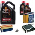 BOSCH Inspektionspaket 7L Motul 8100 X-clean+ 5W-30 für VW Audi Passat Variant