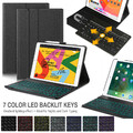 Beleuchtete Tastatur mit Stifthalter Für iPad 9./8./7.Gen 2021 10.2"/Pro 10.5"