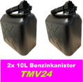 2x10L BENZINKANISTER RESERVEKANISTER AUSGIEßER KRAFTSTOFF DIESEL KANISTER  TMV24