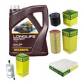 MANN Inspektionspaket 5L MANNOL Longlife 504/507 5W-30 für Audi A2 8Z0 1.4