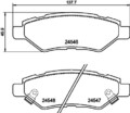 HELLA PAGID 8DB355020-011 Bremsbelagsatz, Scheibenbremse hinten für CADILLAC