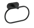 WENKO Handtuch Halter OREA ohne bohren Ring Stange Edelstahl Black Wand Bad WC