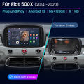 64GB Android13 Autoradio Für Fiat 500X 2014-2020 Carplay GPS SAT NAVI Stereo DAB