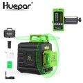 Huepar 2x360° Grünes kreuzlinienlaser selbstnivellierend Hartbox+Laserdetektor