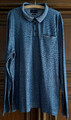 Poloshirt - Daniel Hechter - blau meliert - Gr. 54 - langarm - wie neu!
