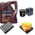SCT Inspektionspaket 5L MANNOL Ceramic Pro 10W-40 für VW Lupo 6X1 6E1 1.0 Seat