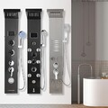 Duschpaneel Edelstahl LED Regendusche Duschsäule Massage Duschset Badarmatur