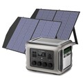 ALLPOWERS  2500W Solargenerator mit 2X 100W Faltbars Solarpanel für Camping