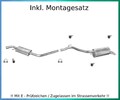Auspuffanlage für VW T4 1.9 TD, 2.4 D Auspuff Endtopf Mitteltopf Montagesatz
