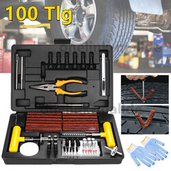 11/100 tlg Autoreifen Kfz PKW Reifen Reparatur Satz Pannenset Flickzeug Flicken