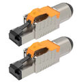 Netzwerkstecker RJ45 Stecker Cat8 CAT8.1 2x Steckverbinder werkzeuglos geschirmt