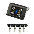 4 interne Sensoren Wireless Solar TPMS LCD Auto Reifendrucküberwachung System