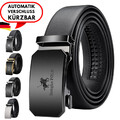 NEU Herren Gürtel Automatik Schnalle Echt Leder Herrengürtel Ratchet Jeans Anzug
