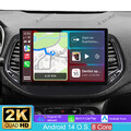 13.1" 2K Radio 4+64GB Android14 Autoradio GPS WiFi BT Für Jeep Compass 2017-2020