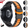 DE Für Samsung Galaxy Watch 3 45mm 46mm Gear S3 Frontier Titan Edelstahl Armband