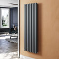 Design Röhren Heizkörper Flachheizkörper Wandheizung Vertikal Anthrazit 1600x475