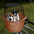 Fahrradkorb mit Gitter für Hunde und Katzen