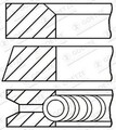 GOETZE ENGINE 08-502207-00 Kolbenringsatz Kolbenringe für VW GOLF III (1H1)