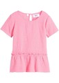 Musselin-Bluse aus Baumwolle Gr. 104 Knallrosa Mädchenbluse Shirt Tunika Neu*