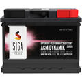 SIGA AGM DYNAMIK Autobatterie 60Ah 12V Start-Stop VRLA Batterie Starterbatterie 