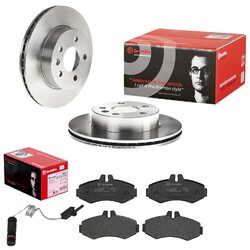 brembo BREMSSCHEIBEN + BELÄGE VORNE passend für MERCEDES W638 VITO V-KLASSE 638VA 276x22mm // NUR für Fahrzeuge mit Bosch-Bremssystem