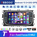 DAB+ 2+32G Android13 Autoradio CarPlay GPS Für Ford Focus MK2 Mondeo S C-max Kam