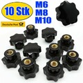 10x M6 M8 M10 Sterngriffmutter Feststellmutter Sterngriff Mutter Klemmschraube