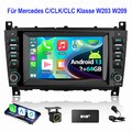 Für Mercedes Benz C/CLC W203 W209 Android 13 DAB+ Autoradio Carplay 2+64G BT KAM