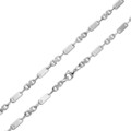 Plattenkette 6mm 925 Silber massiv -  Halskette oder Armband - Steigbügelkette