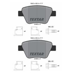 2x Textar 2456301 Bremsbelagsatz Scheibenbremse Hinten für Seat Audi VW Skoda