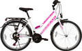 Mädchenfahrrad 24 Zoll Kinderfahrrad City Fahrrad  21 Gang RH ca 42cm weiss pink