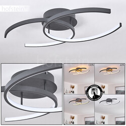 LED Decken Lampe Leuchte dimmbar anthrazit weiß Wohn Schlaf Ess Raum Beleuchtung