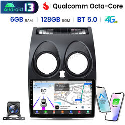 Carplay Android 13 Autoradio Für Nissan Qashqai 1 J10 06-2013 GPS Navi 4G BT SWC