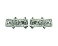 Scheinwerfer + Glühbirnen Set H1+H1 für VW Transporter T4 70E 70L 70M 90-97