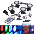 4x LED RGB Aquarium Unterwasser Tauch Pool Licht Teich Lampe Beleuchtung Garten