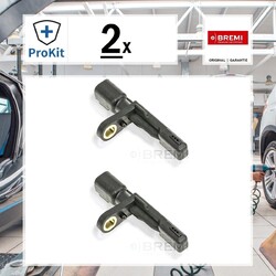 2x ORIGINAL® Bremi 51114 Sensor, Raddrehzahl Hinten passend für Jeep Cherokee
