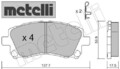 metelli 22-0296-0 Bremsbelagsatz für Scheibenbremse Bremsbelagsatz für Subaru 