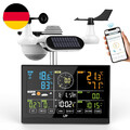 LFF Wetterstation Funk Mit Außensensor, Funkwetterstation Mit Regenmesser, Uv-In