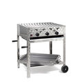 Edelstahl-Brenner Gasgrill Gasbräter fahrbar 3-flammig 11kW Gastro Neu K3FB