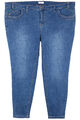 sheego Stretchjeans Skinny Cropped Jeans Damen Denim Schwarz Blau 50 52 54 56 58