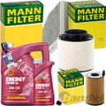 MANN INSPEKTIONSKIT+6L MANNOL NRG 5W-30 ÖL passend für AUDI A4 B8 Q5 8R 3.0 TDI
