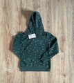 Fleecepullover mit Kapuze YIGGA Gr. 158/164 grün mit Herzen neu