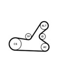 CONTINENTAL CTAM Keilrippenriemensatz 6PK1145K4 für PEUGEOT